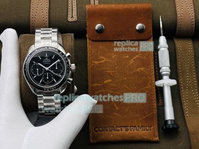 TW Factory Swiss Omega Speedmaster Black Chronograph Replica Watch 40MM